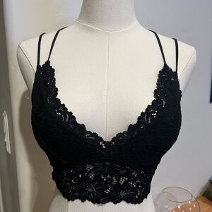 PINK Victoria's Secret Black Lace Bralette